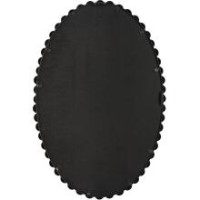 Serna-Black Oval Mirror