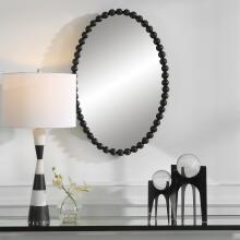 Serna-Black Oval Mirror