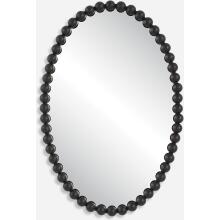 Serna-Black Oval Mirror