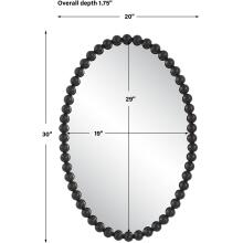Serna-Black Oval Mirror