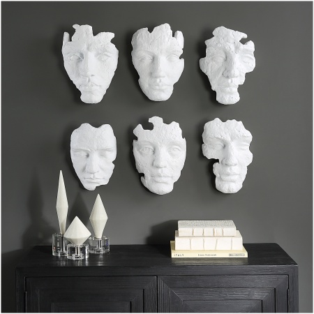 Uttermost Self-Portrait White Mask Wall Decor