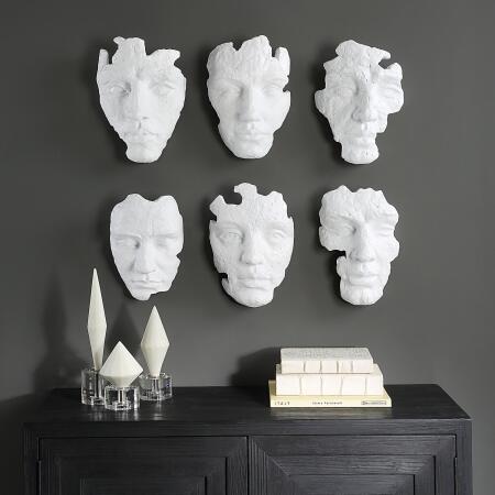 Uttermost Self-Portrait White Mask Wall Decor