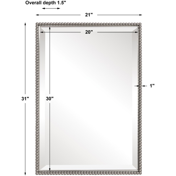 Sherise Brushed Nickel Mirror