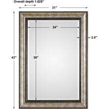 Shefford-Antiqued Silver Mirror