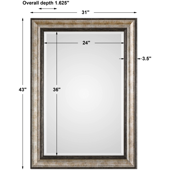 Shefford Antiqued Silver Mirror