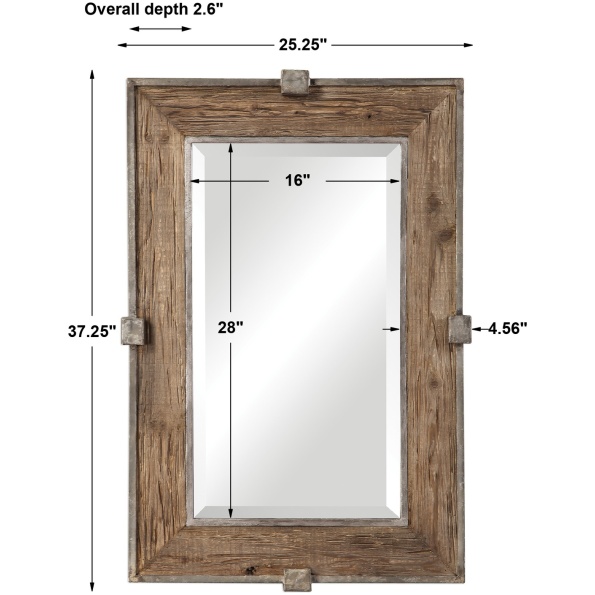 Siringo Weathered Wood Mirror