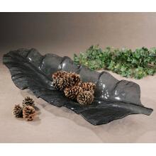 Smoked Leaf-Decorative Bowls & Trays