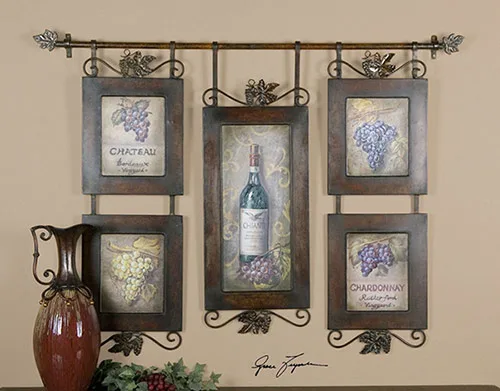 Plano Tx Decor Store Uttermost Hanging Wine Framed Art