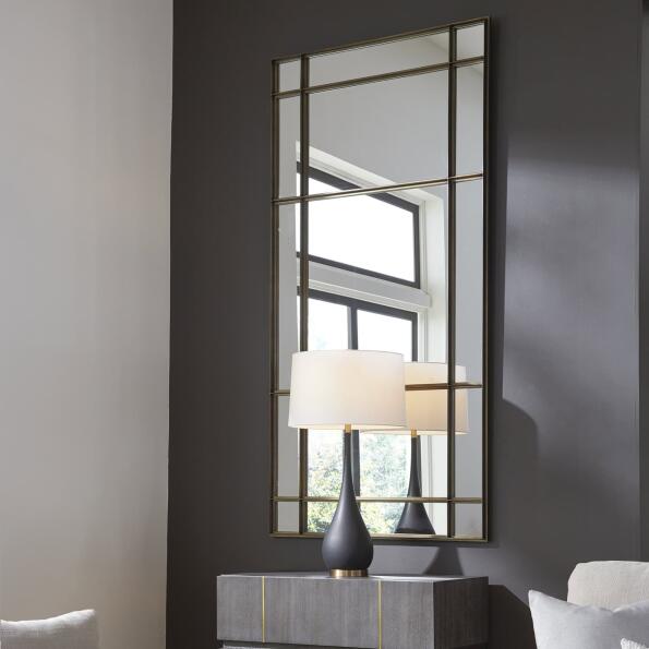Uttermost Spurgeon Gold Window Mirror
