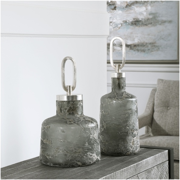 Storm Art Glass Bottles