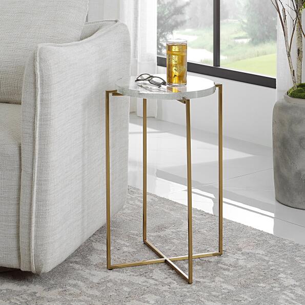 Uttermost Star-crossed Glass Accent Table