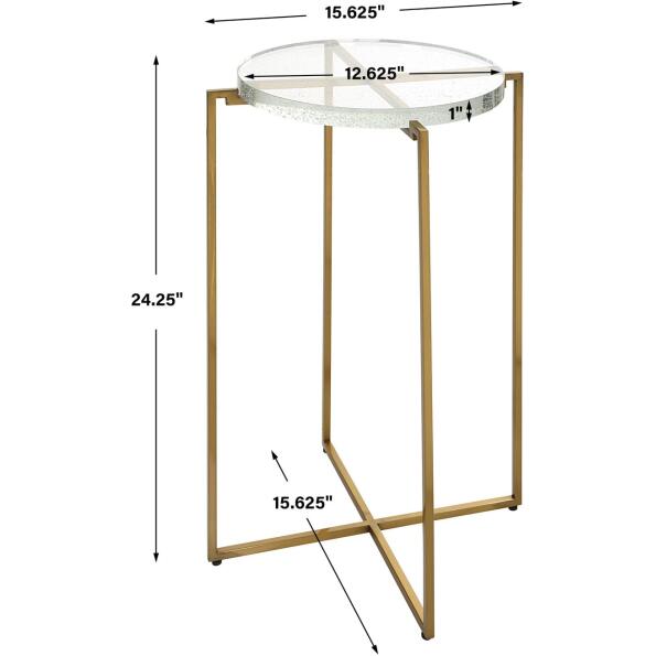 Star-crossed Glass Accent Table