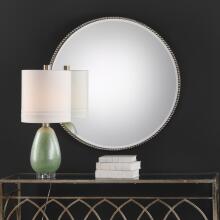 Stefania-Beaded Round Mirror