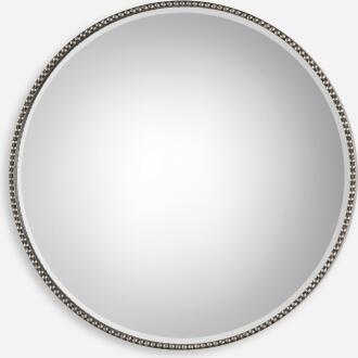 Stefania-Beaded Round Mirror