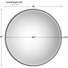 Stefania-Beaded Round Mirror