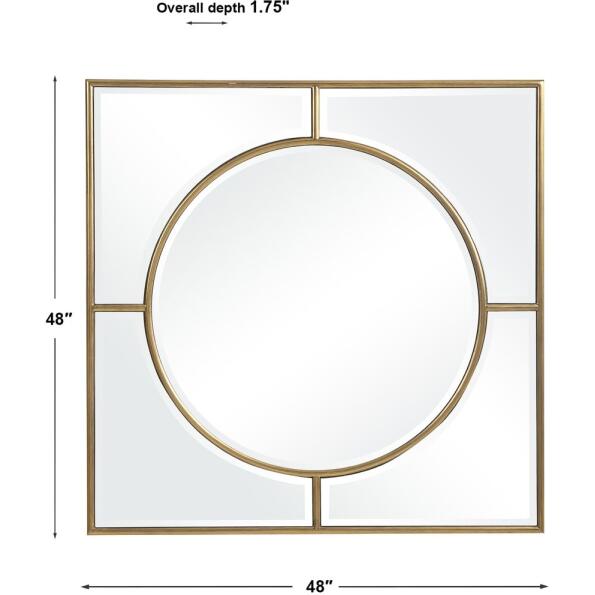 Stanford Gold Square Mirror