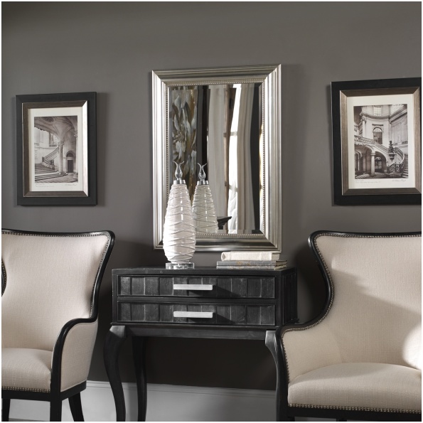 Uttermost Stuart Silver Beaded Mirror