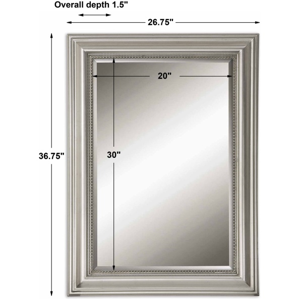 Stuart Silver Beaded Mirror