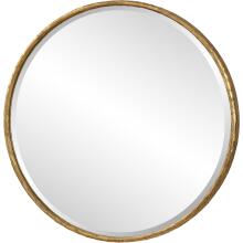 Sutton-Aged Gold Round Mirror