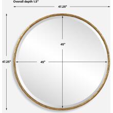 Sutton-Aged Gold Round Mirror