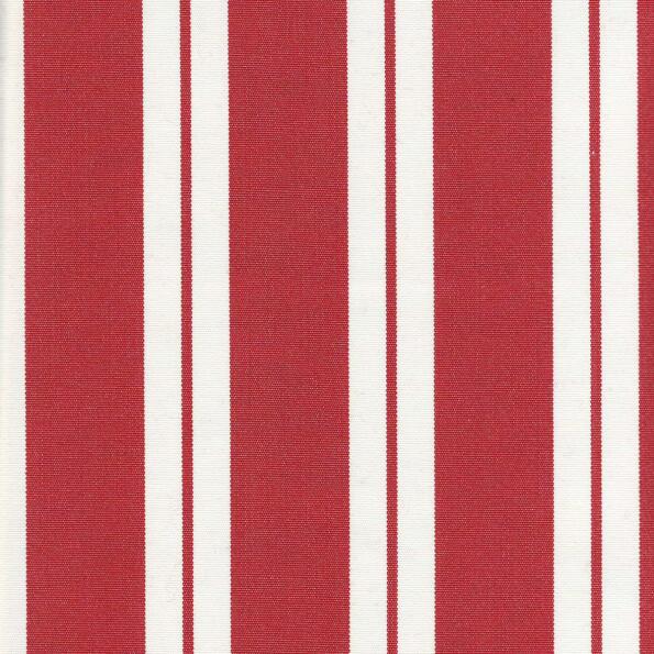 Sun Cabana/Cherry - Outdoor Fabric Suitable For Drapery
