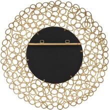 Swirl-Round Gold Mirror