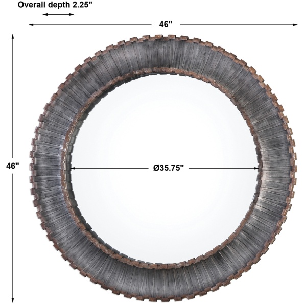 Tanaina Silver Round Mirror