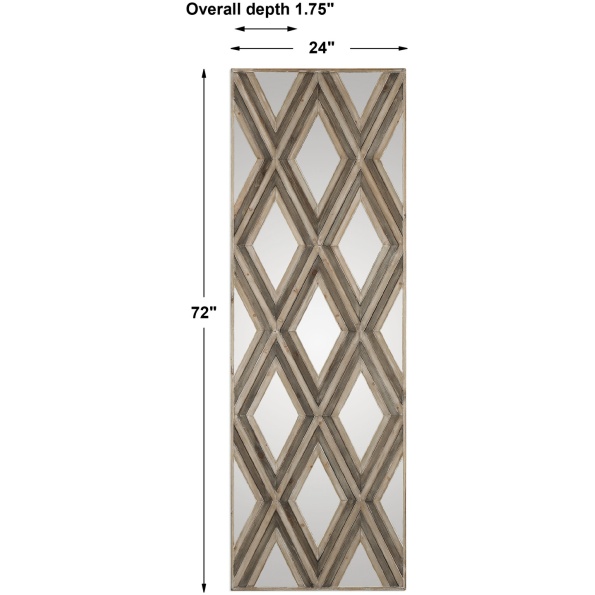 Tahira Geometric Argyle Pattern Wall Mirror