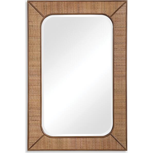 Tahiti-Rectangular Rattan Mirror