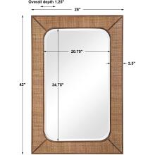 Tahiti-Rectangular Rattan Mirror