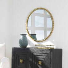 Taza-Gold Round Mirror