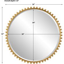 Taza-Gold Round Mirror