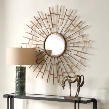 Tangled-Bronze Round Mirror