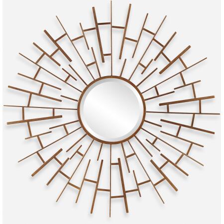 Tangled-Bronze Round Mirror