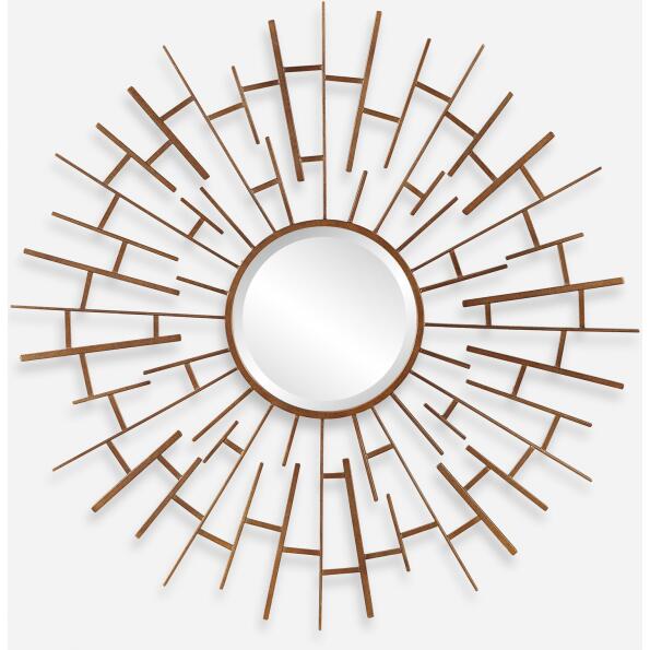 Tangled-Bronze Round Mirror