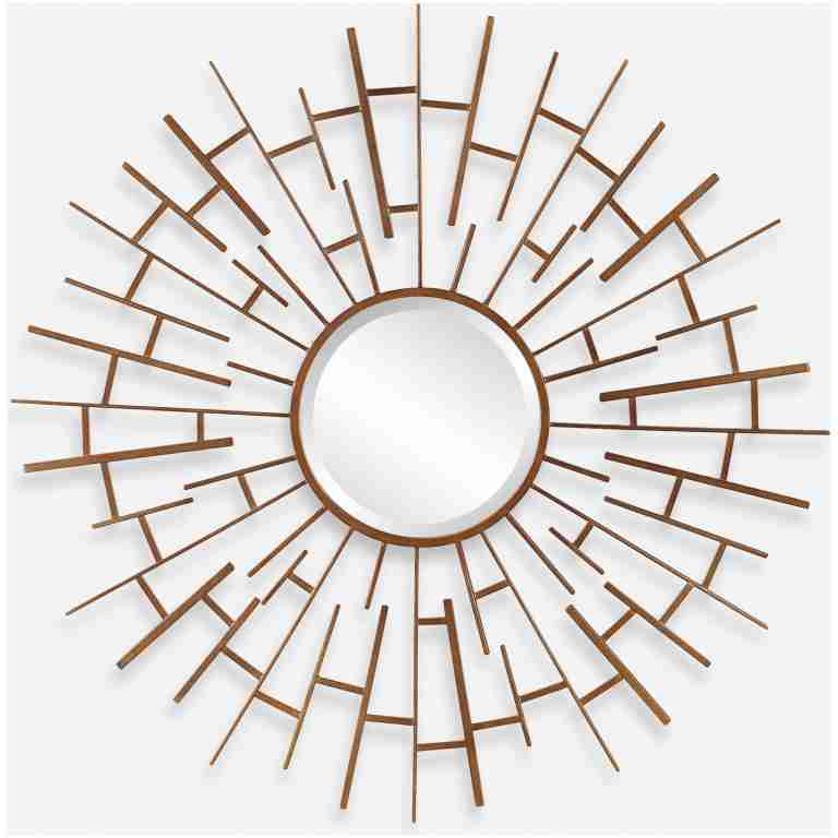 Tangled-Bronze Round Mirror
