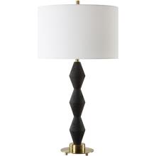 Threefold-Black Stone Table Lamp