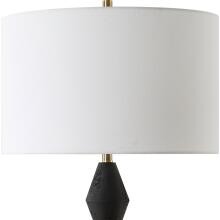 Threefold-Black Stone Table Lamp