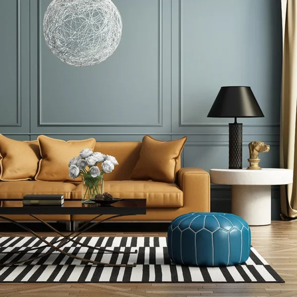The Upholstered Ottoman Much More Than Just a Footstool Allen Custom Fabric 1 jpg