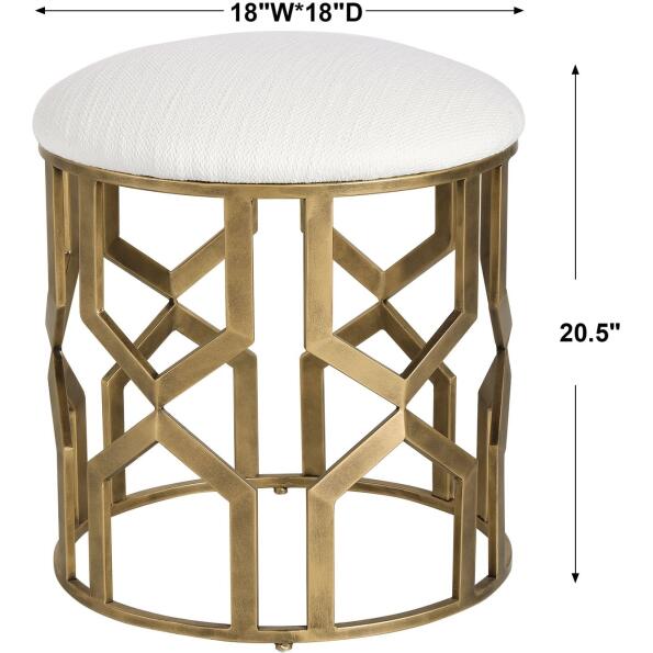 Trellis Geometric Accent Stool