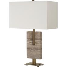 Turning Point-Travertine Table Lamp