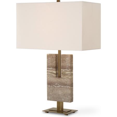 Turning Point-Travertine Table Lamp