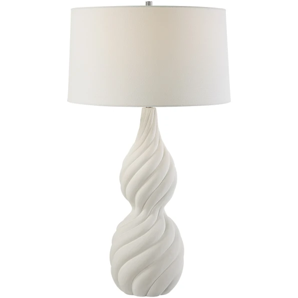Twisted Swirl-Twisted Swirl White Table Lamp
