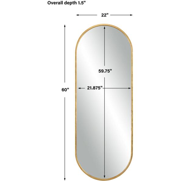 Varina Tall Gold Mirror