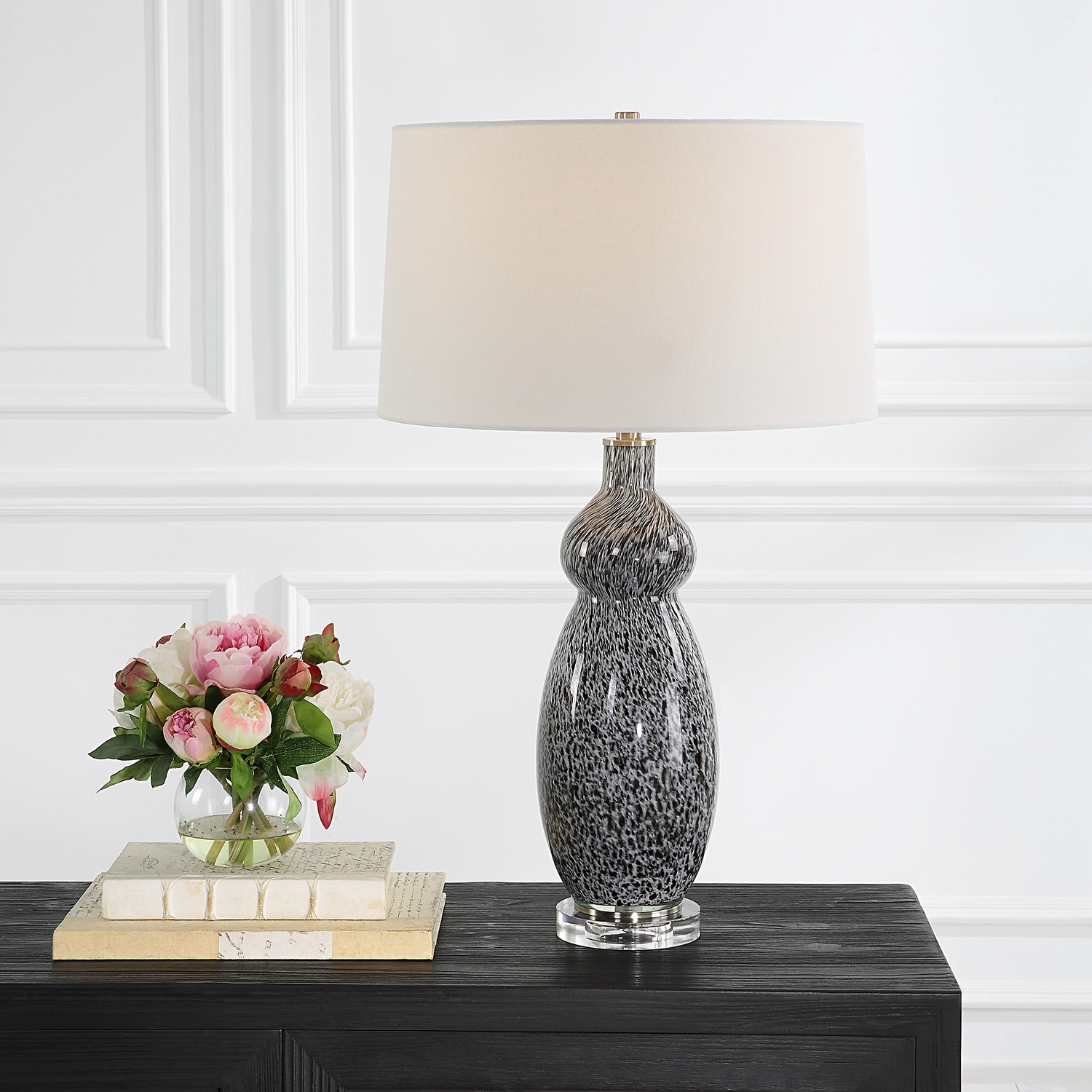 Velino-Curvy Glass Table Lamp