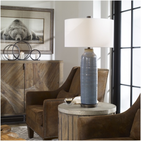 Uttermost Vicente Slate Blue Table Lamp