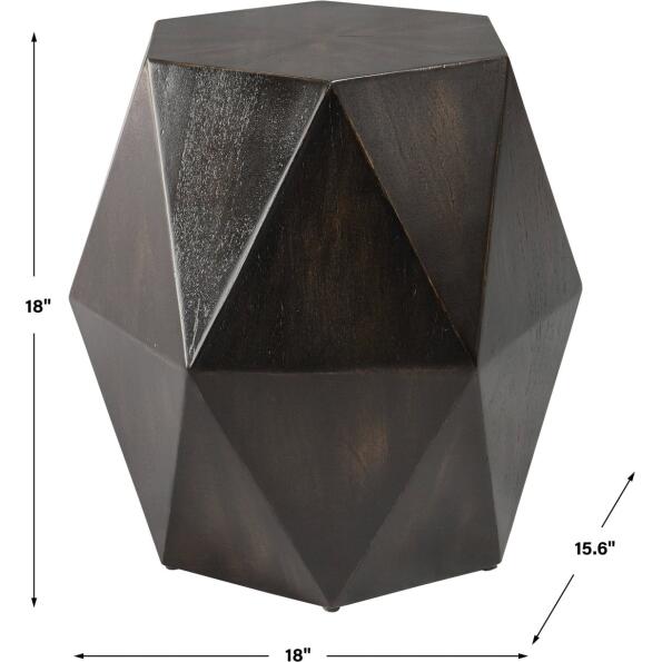 Volker Black Geometric Accent Table