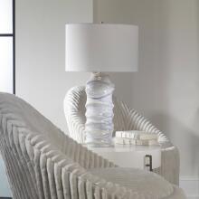 Waves-Blue & White Table Lamp