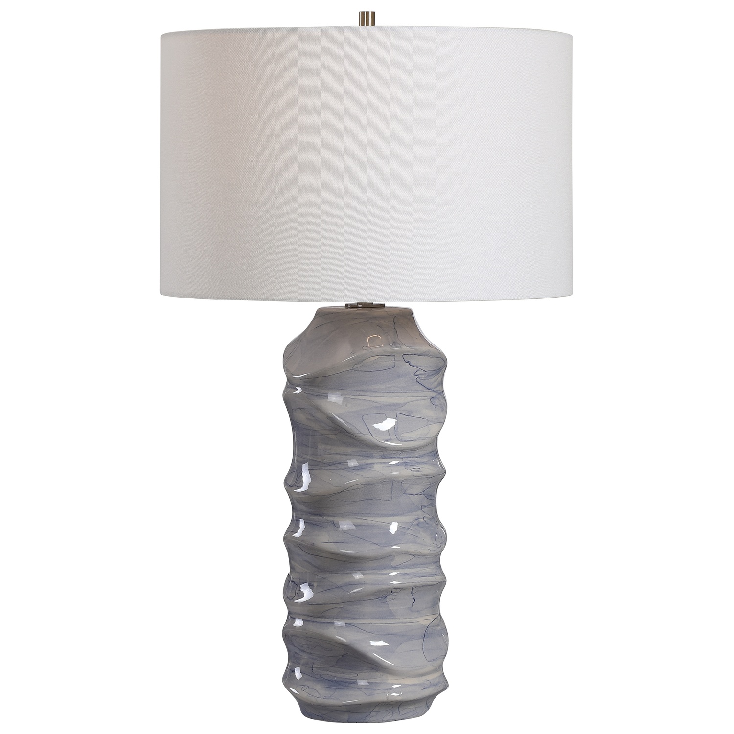 Waves-Blue & White Table Lamp