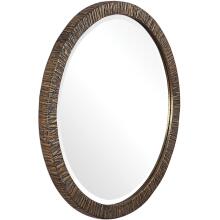 Wayde-Gold Bark Round Mirror